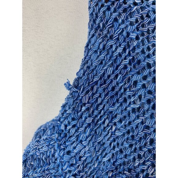 Twiggy London Womens Blue Textured Short Sleeve Knit Top XS - Picture 3 of 5